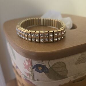 Boutique Elegant Gold and Silver Stretch Women's Bracelet - NEVER WORN